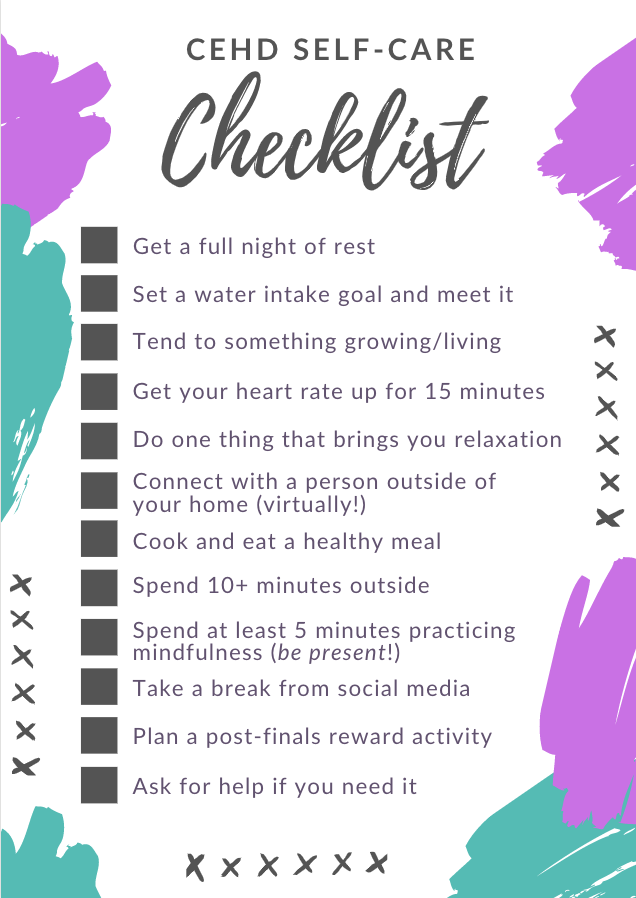 Self Care checklist