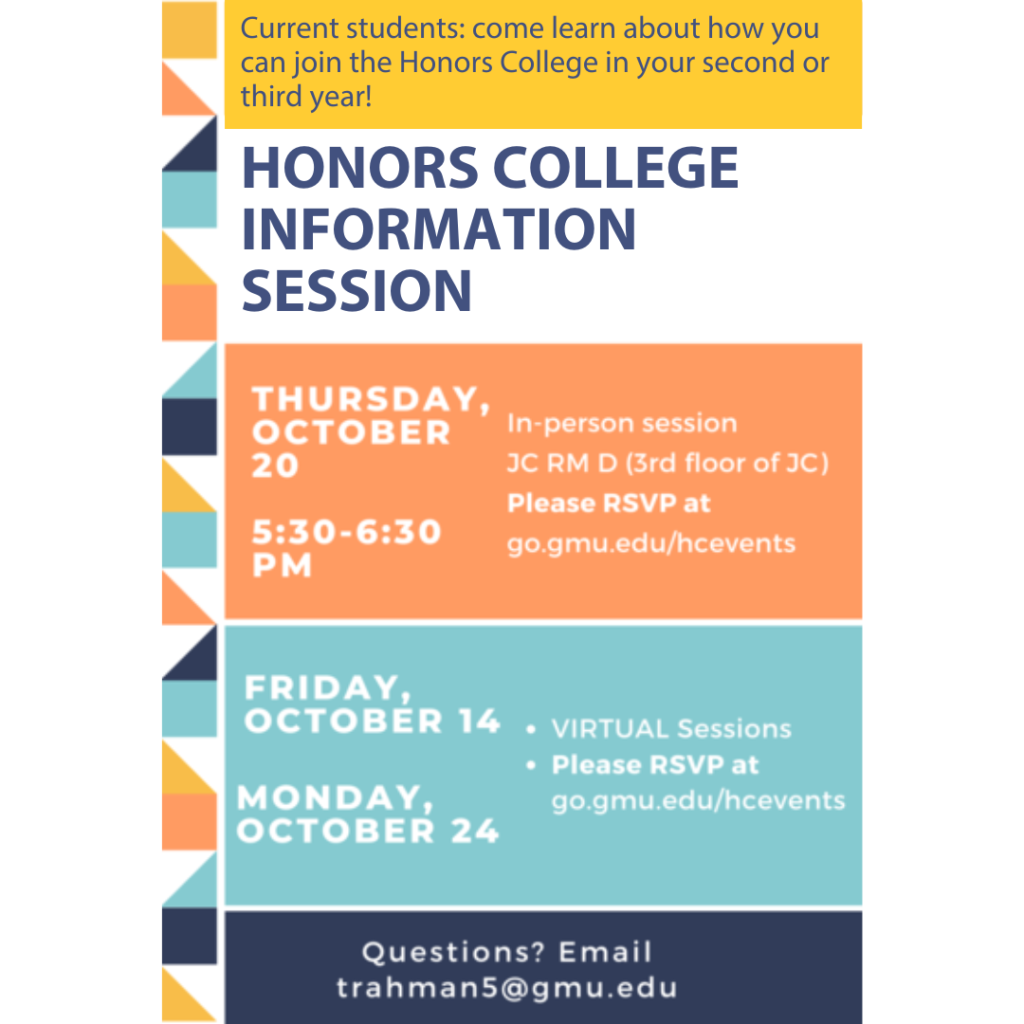 Honors College Information Session Flyer