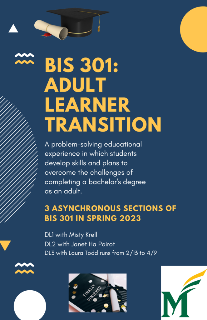 BIS 301: Adult Learner Transition Flyer