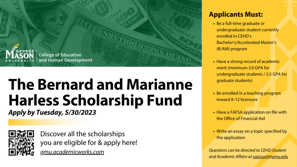 The Bernard and Marianne Harless Scholarship Fund
