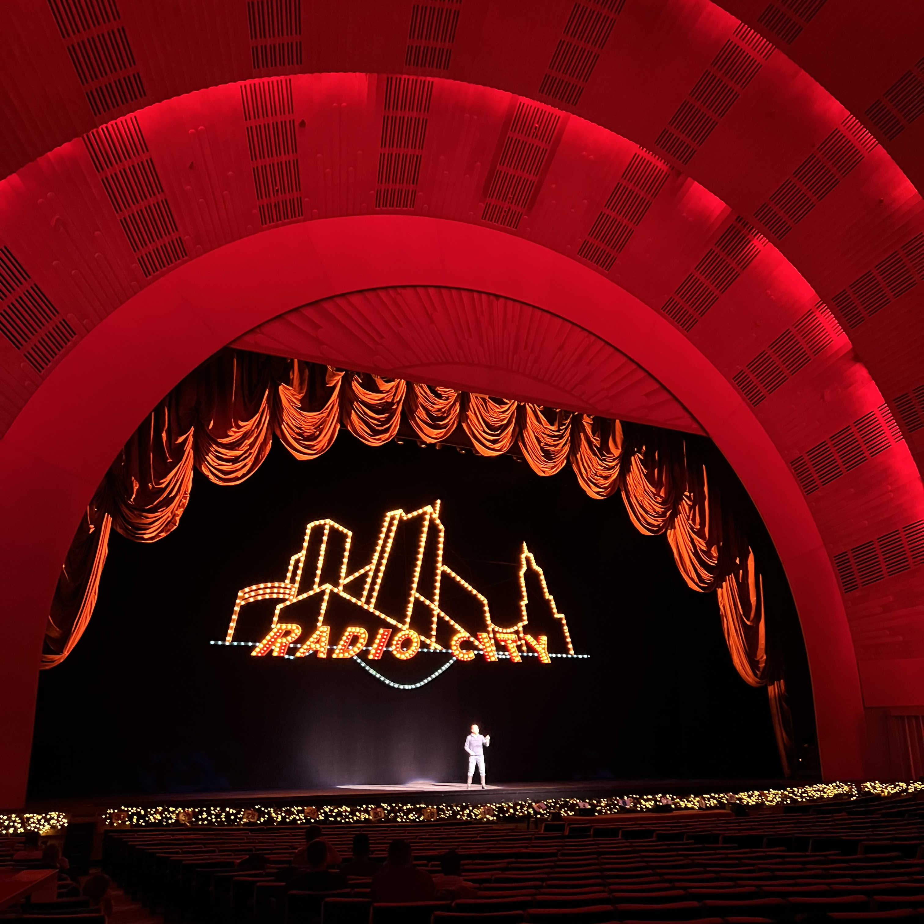 Photo of the Radio City Music Hall stage