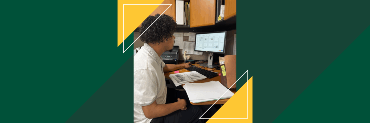 Geovanny at his internship site