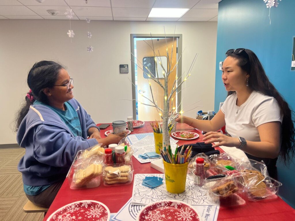 Students decorating cookies at the CEHD De-Stress event in December 2025.